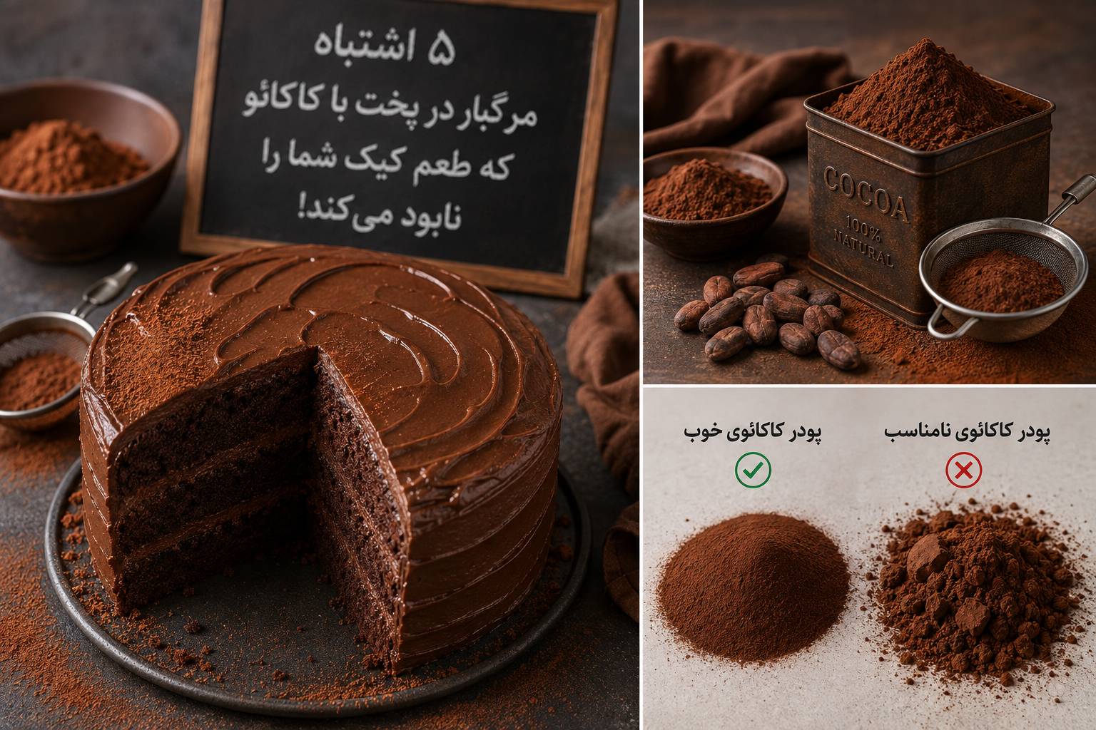 5 اشتباه در پخت با کاکائو