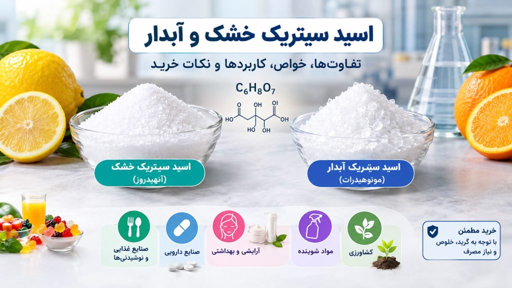 مزایای اسید سیتریک خشک و آبدار