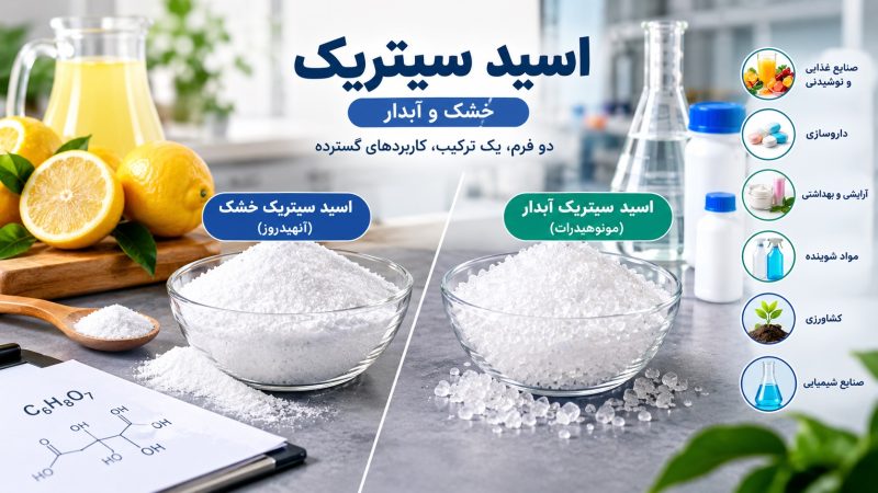 مقایسه اسید سیتریک خشک و آبدار